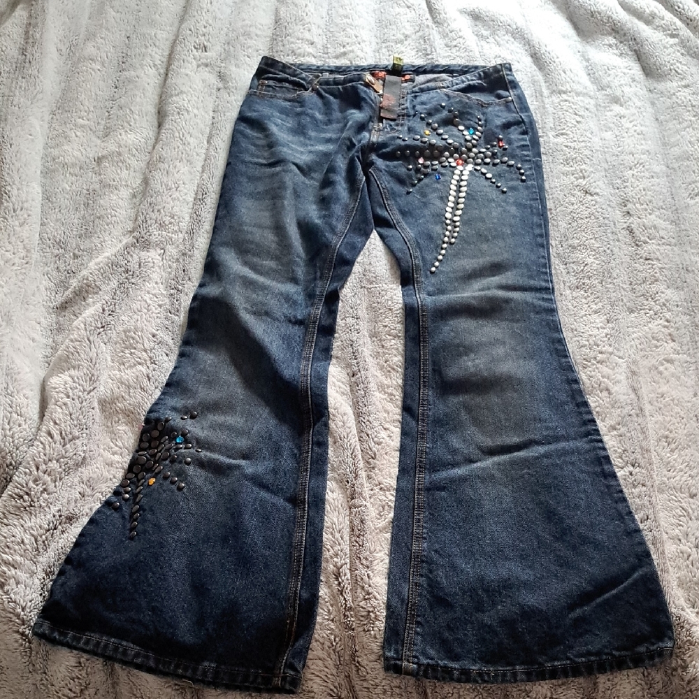 Embellished Blue Women's Jeans